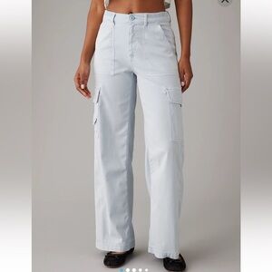 NWT American Eagle Outfitters Light Blue Cargo Trousers